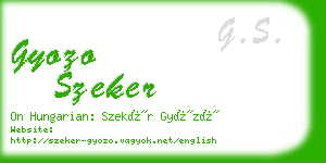 gyozo szeker business card